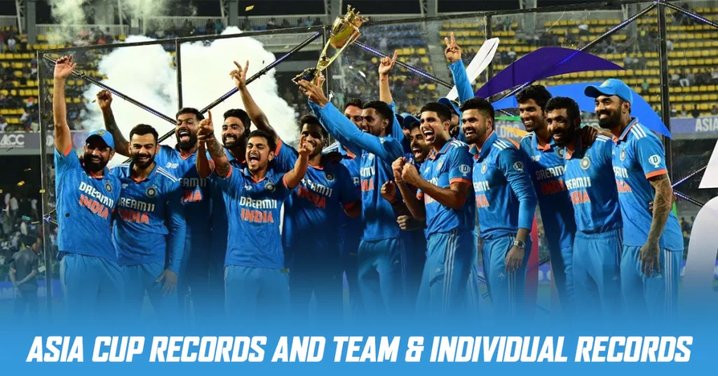 Young Indian Cricket Team With Asia Cup Trophy