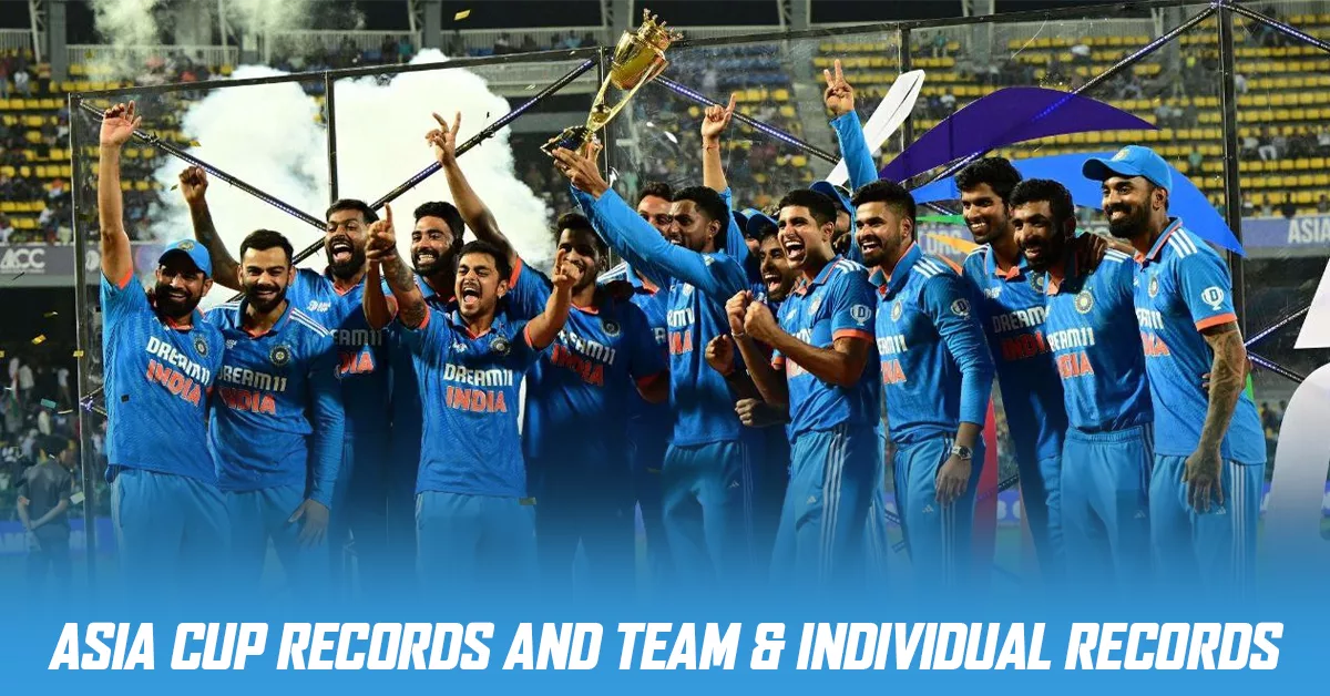 Young Indian Cricket Team With Asia Cup Trophy